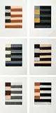 Sean Scully, Enter Six, 1998, folio of 6 etchings, aquatints on Somerset white - each numbered 12 from an edition of 40 - aside from 5 artist's proofs - co-published by the artist and Alexander and Bonin Publishing, New York (each sheet measures 75.8cm x 56.8cm)(plate 6 is framed)