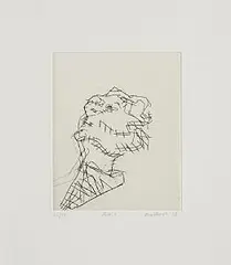 Frank Auerbach German-British, Julie, 1998, etching - number 26 from an edition of 35