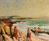 Charles Vincent Lamb, Bringing in the Curragh, oil on canvas