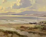 Frank McKelvey, Setting Out for the Day, oil on canvas