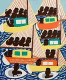 Amos Ferguson, The Bahamain Sailin Race Boat, 1980, enamel on paperboard