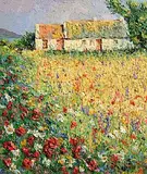 James S. Brohan, Wild Flower Meadow, oil on canvas