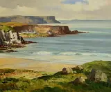 Whitepark Bay, Co. Antrim by Maurice Canning Wilks, oil on canvas, sold Oct 2024