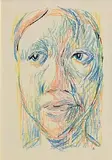 Colin Middleton, Saturday Girl, conte drawing