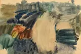 Barrie Cooke, Trout Stream, Limerick, 1961, mixed media on paper