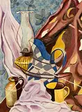 Basil Rakoczi, Interior Still Life, oil on canvas laid on board