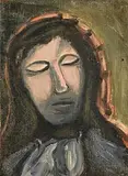 Christy Brown, Portrait of a Lady, oil on board
