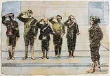 Mick O'Dea, Heroes, 2009, acrylic and charcoal on paper