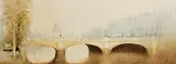 Anthony Robert Klitz, O'Connell Street Bridge, Dublin, oil on canvas