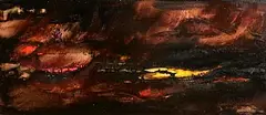 Padraig Macmiadhachain, Lanzarote Storm, Islas, Canaries, oil on board