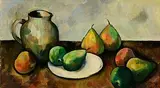 Peter Collis, Jug and Pears, oil on canvas laid on board