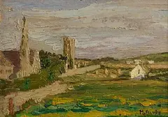 Margaret Clarke, The Village, West of Ireland, oil on board