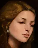 Ken Hamilton, The Pearl Earring, oil on panel