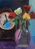 Brian Ballard, Vase of Flowers on the Mantle
