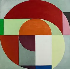 Eun-Mo Chung, Circles and Squares, 2003, oil on canvas
