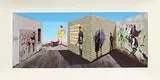 Patrick Hughes, Street, hand-painted 3D archival inkjet in colours on wove paper - number 32 from an edition of 60