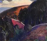 Peter Collis, Edge of the Forest, oil on board