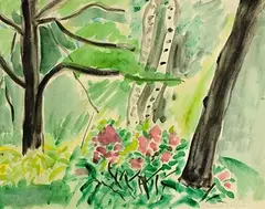 Summer Garden by Gerard Dillon, watercolour, sold Jul 2024