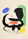Joan Miro Spanish, Sala Pelaires, Palma de Majorca, lithograph on watermarked Guarro paper - artist's proof (Prueba de Artista) aside from a numbered edition of 75 (aside from the standard edition of 75)