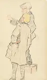 Mary Swanzy, The Drawing Lesson, coloured pencil on paper