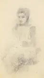 Young Lady by John Butler Yeats, pencil on paper, sold Jul 2024