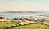 Charles McAuley, Cottages on the Donegal Coast, oil on canvas