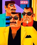 Three Gangsters by Graham Knuttel, oil on canvas, sold Jul 2024