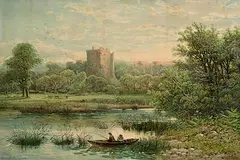 Robert Finlay McIntyre, Blarney Castle, Cork, oil on card