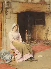 Charles Edward Wilson, The Happy Letter, 1905, watercolour on paper
