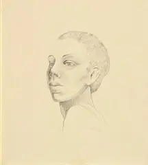 Jonathan Wade, Gaze, charcoal on paper