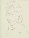 Colin Middleton, Portrait of a Lady, pencil on paper
