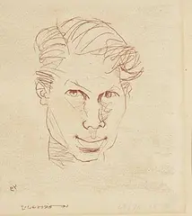 Self Portrait by Louis le Brocquy, print - number 22 from an edition of 75, sold Jul 2024