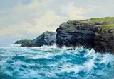 Annemarie Bourke, George's Head, Kilkee, Co. Clare, oil on canvas