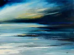 Paula McKinney, A New Day Dawns, oil on board