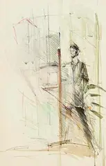 Pat Harris, Jodenstract Series 1, watercolour and pencil on paper