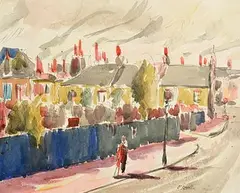 Daniel O'Neill, Autumn Day, watercolour on paper