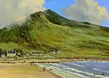 David Anthony Overend, Dugort Under Slievemore, Achill Island, oil on canvas board