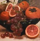 Mark O'Neill, Still Life with Sharon Fruit, 1989, oil on board