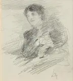 Lily by John Butler Yeats, pencil on paper, sold Jun 2024
