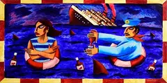 Graham Knuttel, Last Call, oil on canvas