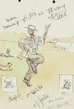 Dancing for Joy by Jack Butler Yeats, watercolour and pencil on paper (second image verso), sold Jun 2024