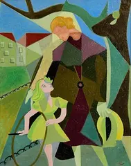 Fr. Jack P. Hanlon, Mother and Child, oil on canvas