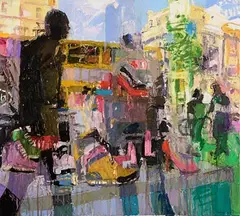 Colin Davidson, Passer-By (O'Connell Street, Dublin), 2007, acrylic and crayon on canvas