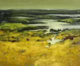 Arthur Armstrong, Moorland, oil on canvas board