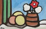 Still Life by Markey Robinson, gouache on card, sold Jun 2024