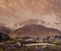Landscape, Bray, Co. Wicklow by Mabel Young, oil on board, sold Jun 2024