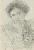 Reminiscing by John Butler Yeats, pencil on paper, sold Jun 2024