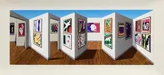 Patrick Hughes, Jazz, 2016, hand-painted 3D archival inkjet in colours on wove paper - artist's proof number 8 from an edition of 10