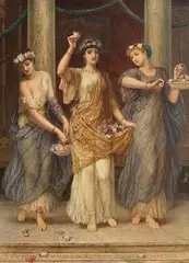 Augustus Jules Bouvier, The Floral Procession, 1875, watercolour on paper