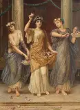 Augustus Jules Bouvier, The Floral Procession, 1875, watercolour on paper